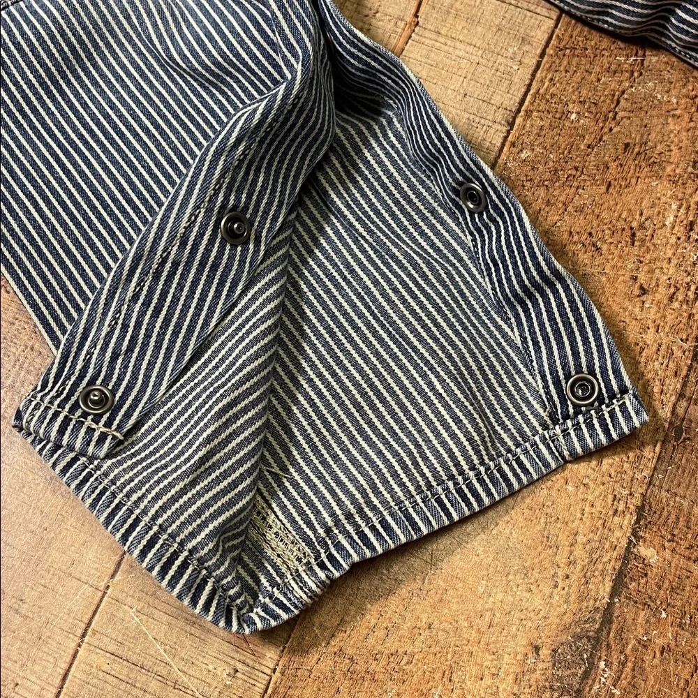 OshKosh B'gosh 18 Months Pinstripe Overalls Retro Outdoor Rugged Chore Barn